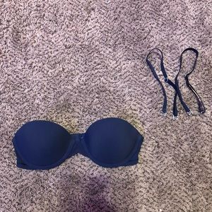 dark blue size 32 A removable stap bra